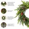 Christmas Wreath/Teardrop/Porch Tree Set with Pinecones and Red Berries